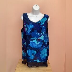 Vera Wang Sleeveless Floral Top